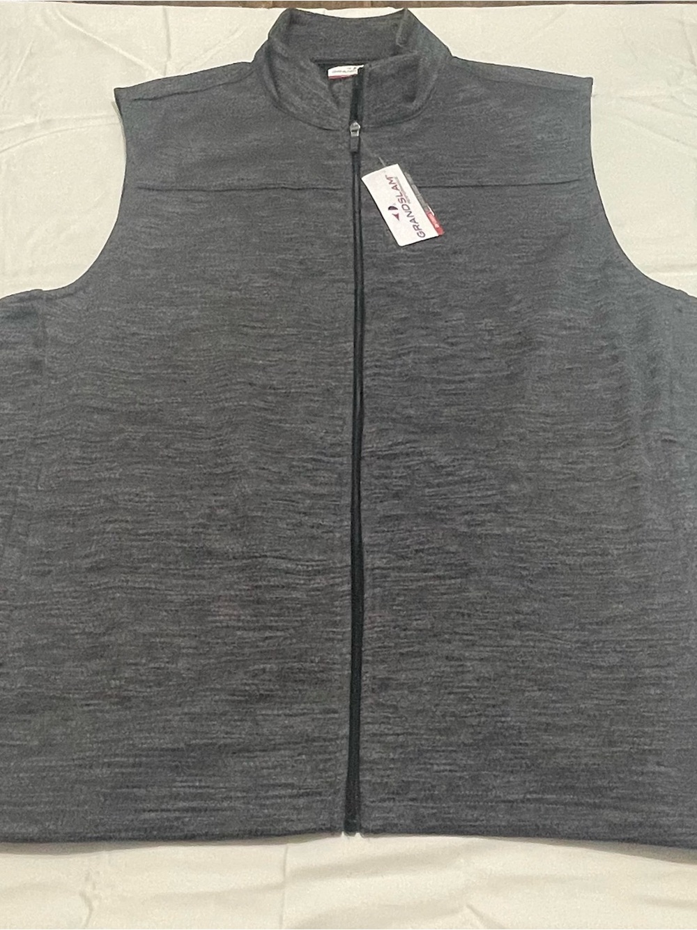 NWT Grand Slam Performance Golf Vest Gray Men’s XL Full‎ Zip